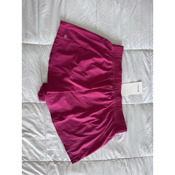 NEW LULULEMON WOMENS PACE CRUSH HIGH RISE 2.5" SHORTS XL Raspberry Coulis NWT - Picture 9 of 10